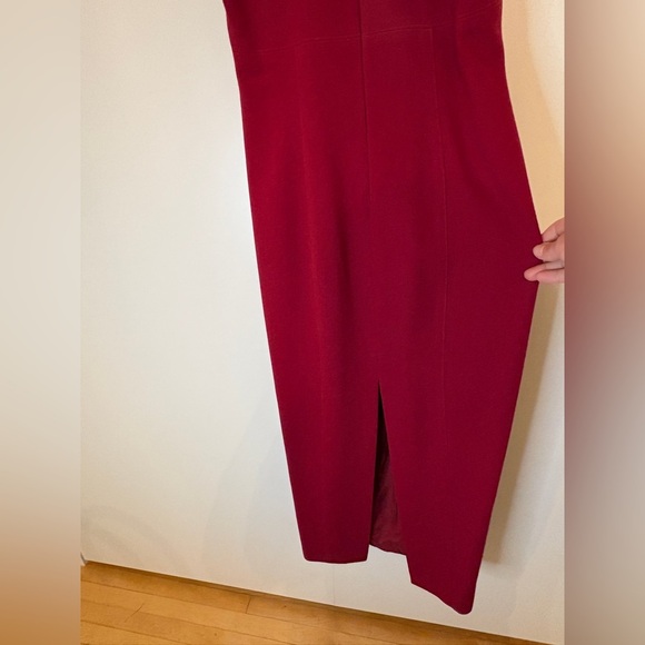 Gorgeous Vintage BEBE circa 1995 Red Crepe lined Dress size 8 - Picture 7 of 10